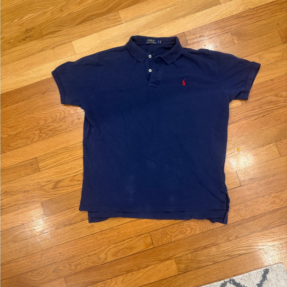 Polo by Ralph Lauren Men's Dark Blue Polo Shirt